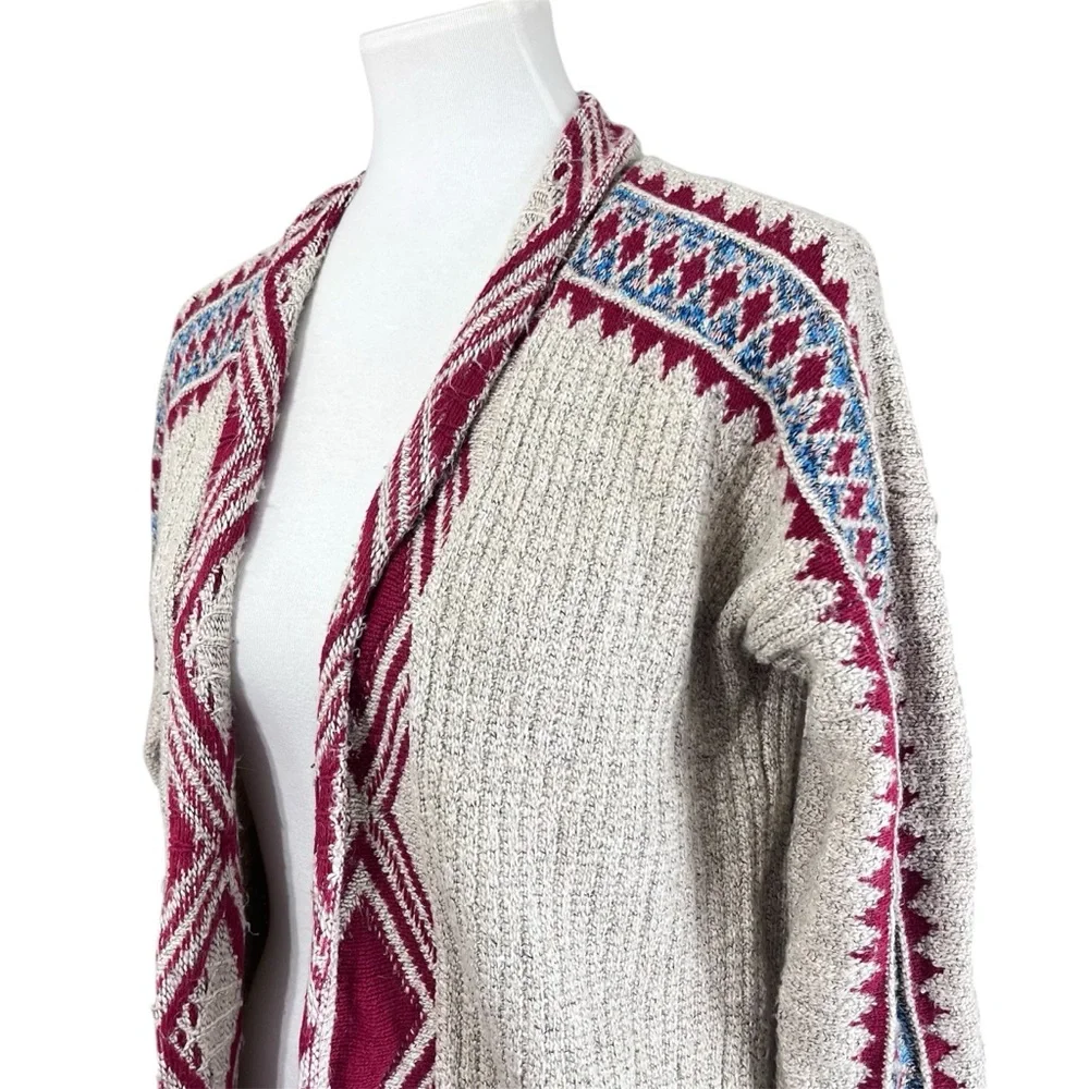 Lucky Brand Aztec Southwestern Cardigan Women’s Small Boho Open Front